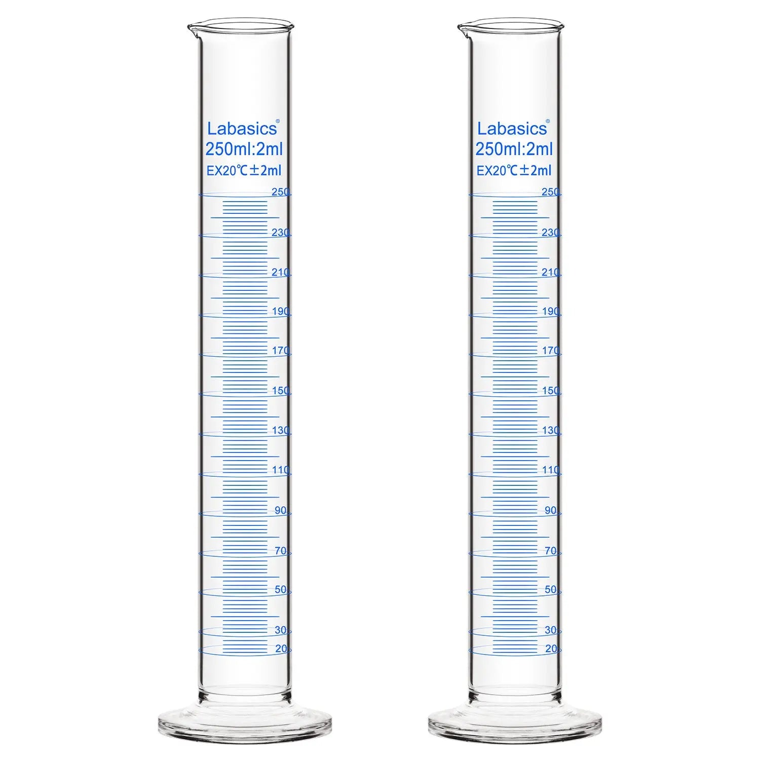 Measuring Cylinder, 10-250 mL, 2 Packs Labasics