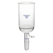 Filtering funnel, 250 mL, fine frit 15–40 μm, borosilicate glass, 24/40 joint, for vacuum filtration in lab experiments