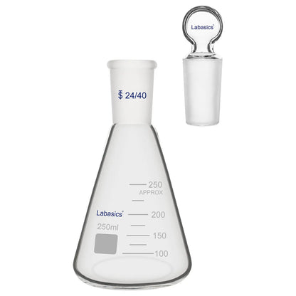 Erlenmeyer Flask with Glass Stopper, 24/40 Joint, 250-1000 mL Labasics Shop