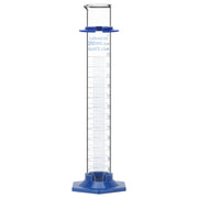 250 mL graduated cylinder with 2 mL interval markings and protective outer bath for reduced impact in laboratory handling