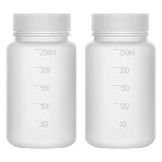 HDPE wide mouth plastic reagent bottle, 250 mL, with screw cap