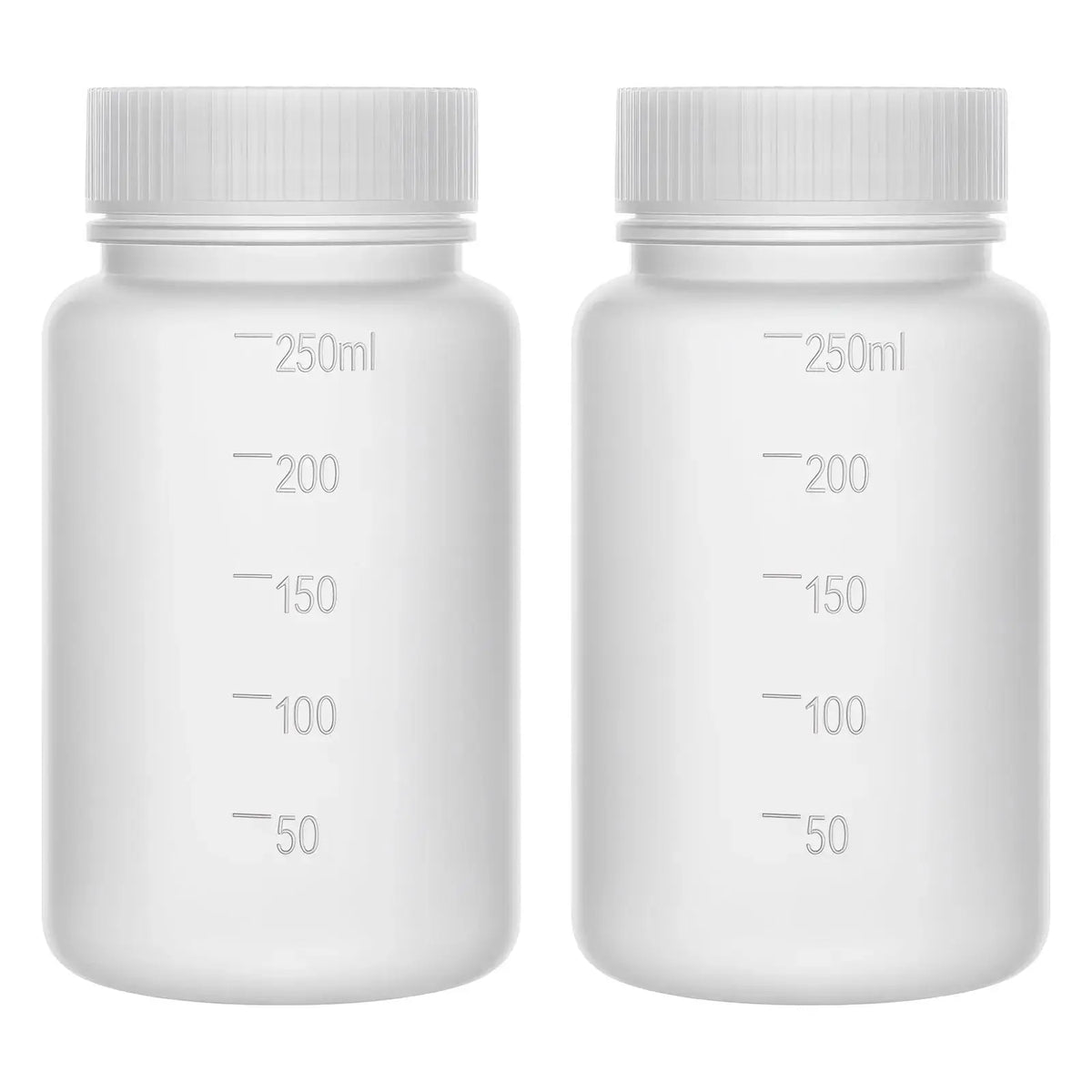 HDPE wide mouth plastic reagent bottle, 250 mL, with screw cap