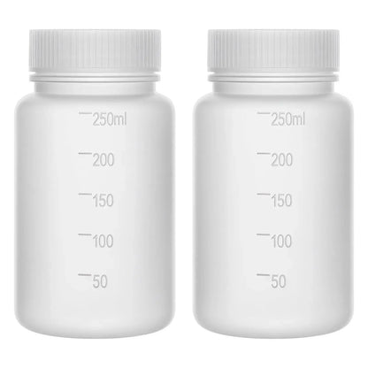 HDPE wide mouth plastic reagent bottle, 250 mL, with screw cap