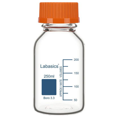 Transparent Media Storage Bottle, Borosilicate Glass, 250–2000 mL Labasics Shop
