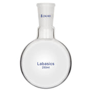 Short neck round bottom flask, 250 mL, borosilicate glass, 24/40 joint, suitable for controlled chemical reactions and distillation