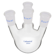250 ml 4-neck round bottom flask, straight neck, borosilicate glass, 24/40 joints