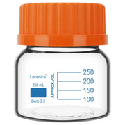 Borosilicate Glass Media Storage Bottle with GL80 Screw Cap 250 mL