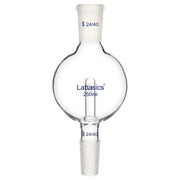 250ml borosilicate glass bump trap for rotary evaporator, 24/40 joints, high-transparency and heat-resistant up to 250°C, durable and reusable