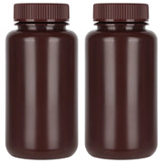HDPE Wide Mouth Amber Reagent Bottle, 2-Pack, 500 ml / 1000 ml Labasics