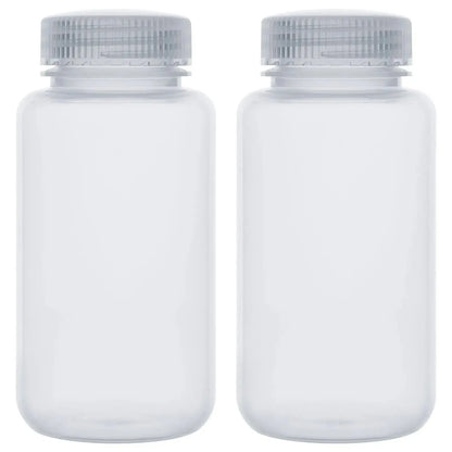 250 ml PP wide-mouth storage bottle, transparent lab container with screw cap