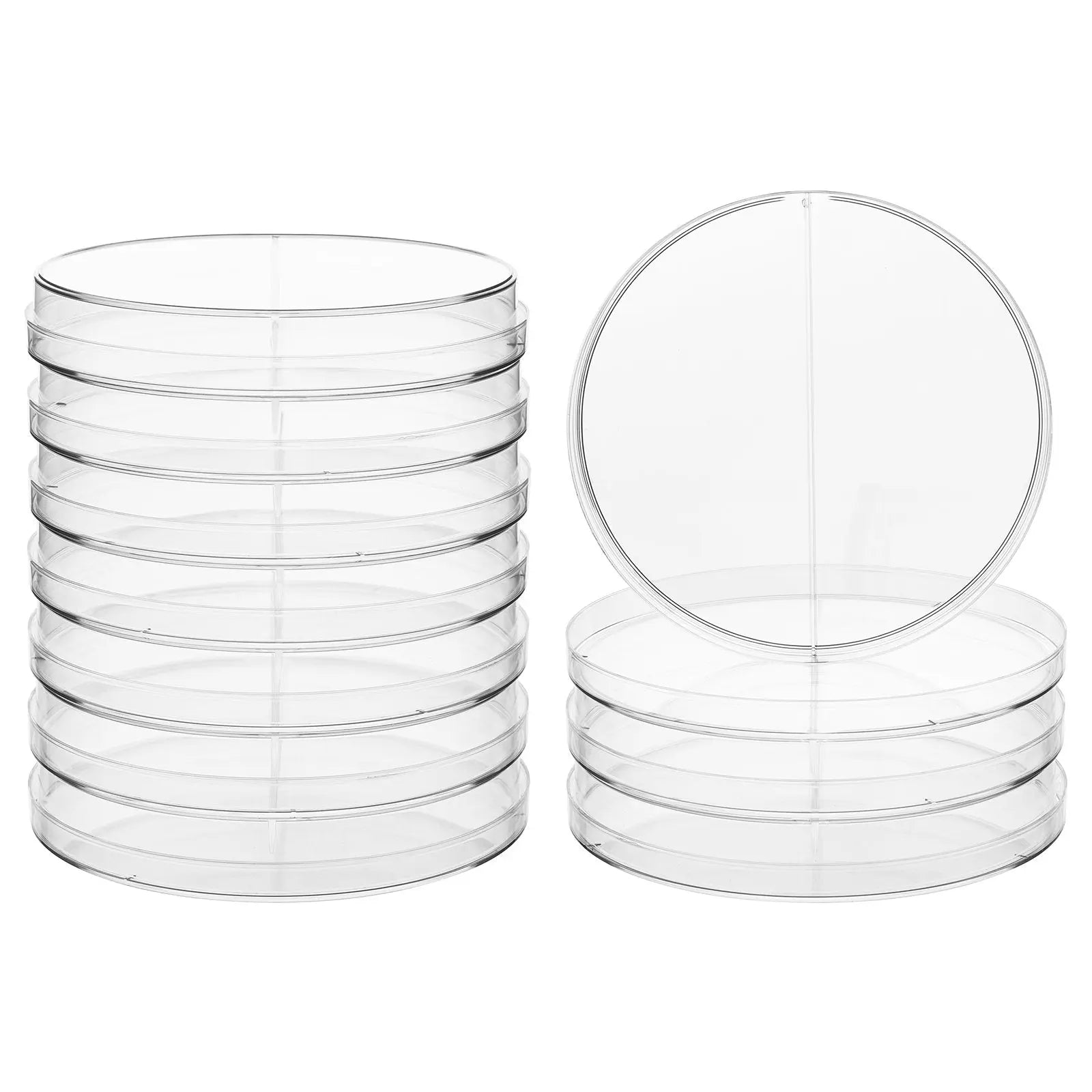 Plastic Petri Dishes, 10 Packs, 1-4 Compartments Labasics