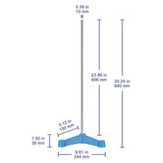 Stainless Steel Lab Stand, Triangular Tripod Retort Base with Long Rod Labasics