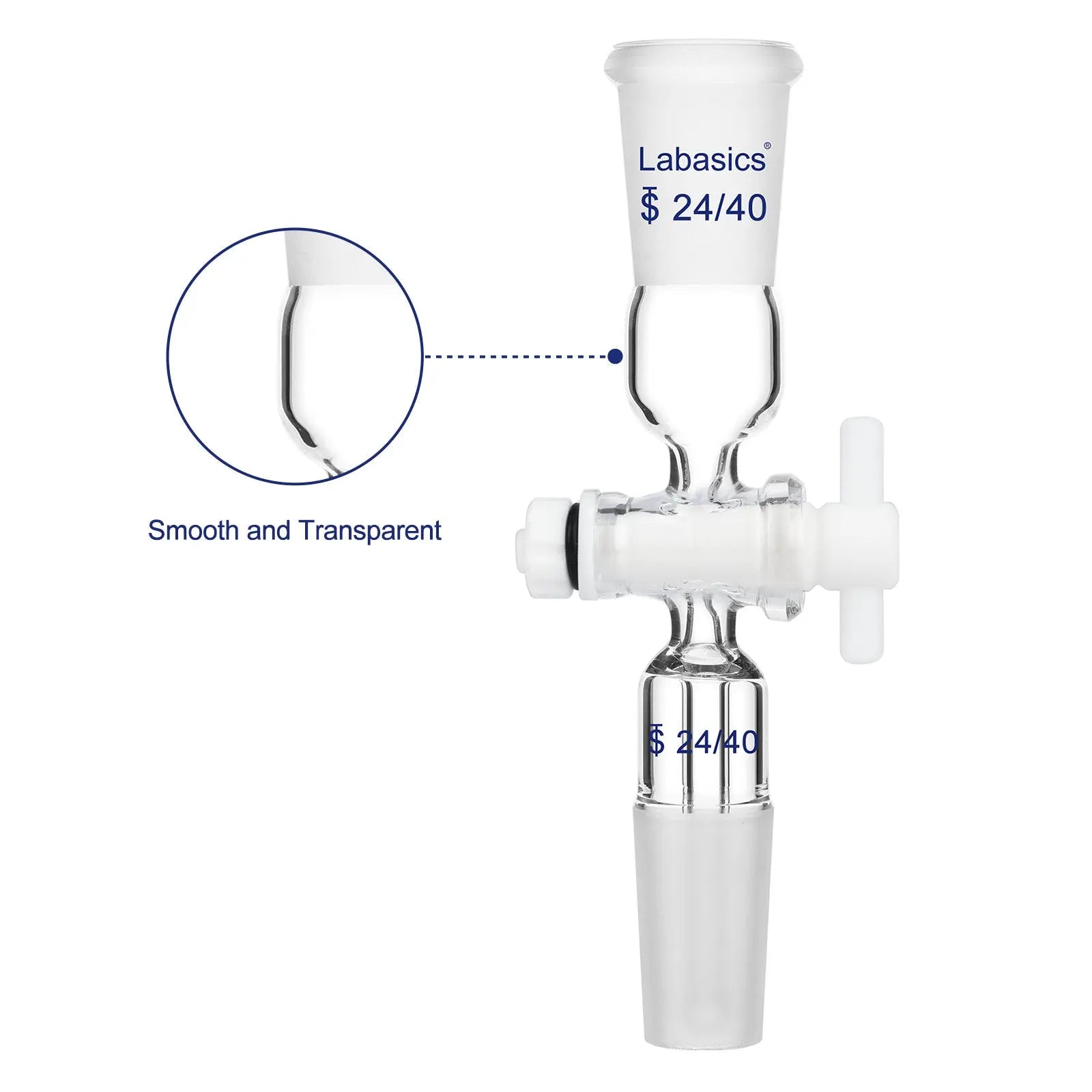 Vacuum Flow Control Adapter with PTFE Stopcock Labasics