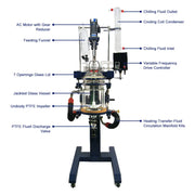 Lifting & Rotation Jacketed Glass Reactor，50 L Labasics shop