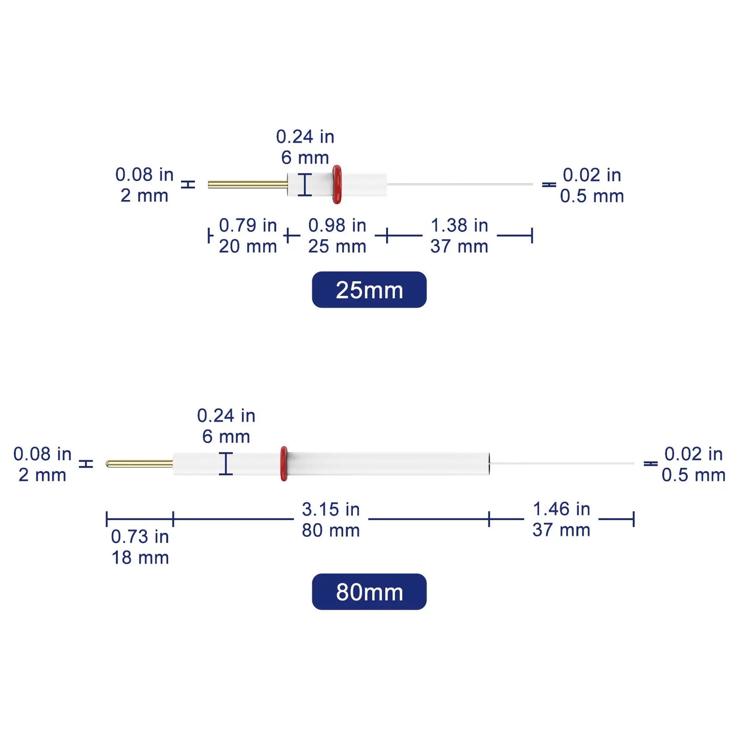 Platinum Wire Electrode, 99.99% Purity, 0.5 x 37 mm Labasics