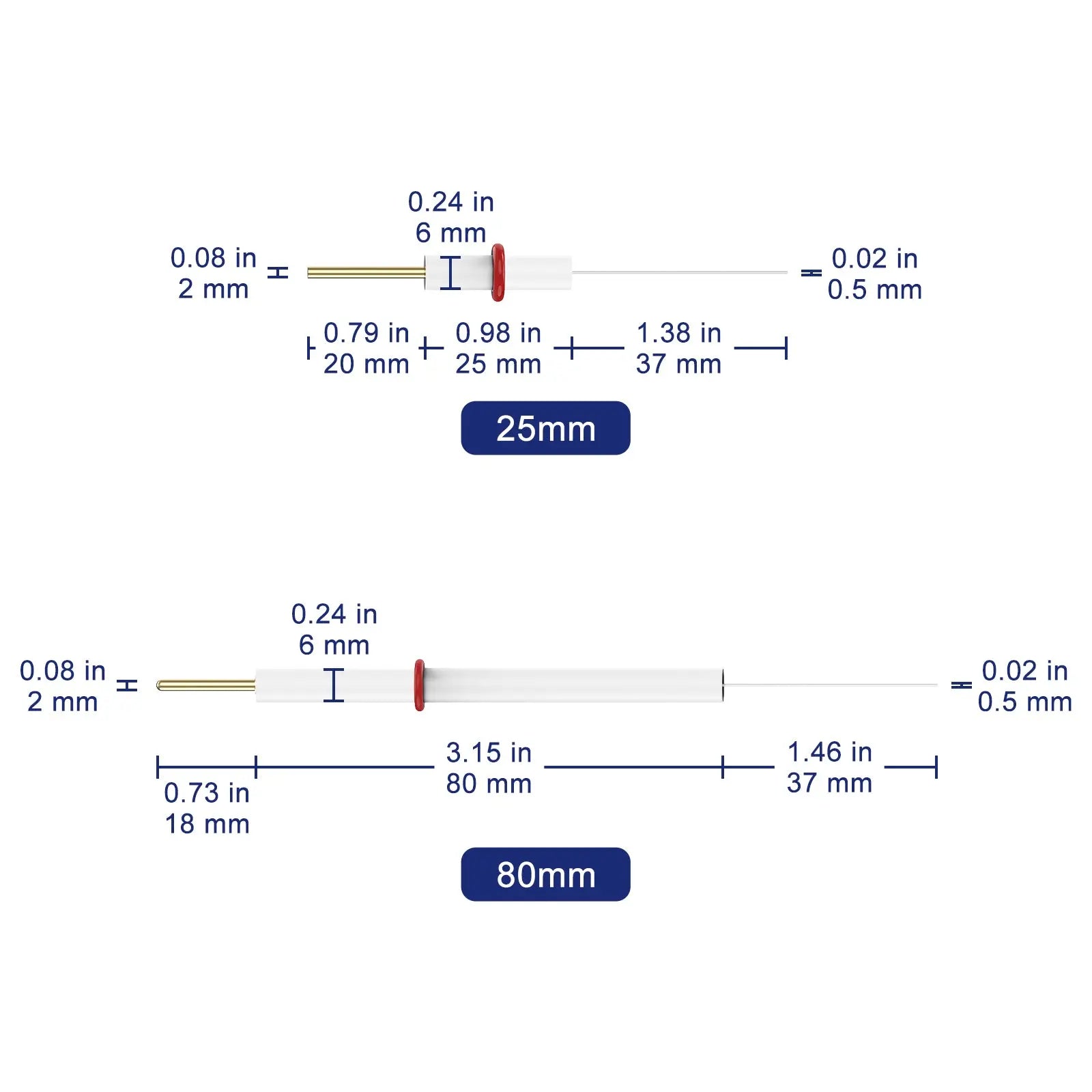 Platinum Wire Electrode, 99.99% Purity, 0.5 x 37 mm Labasics