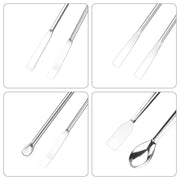 Dual-ended sampling spoon designed for precise material transfer and manipulation in lab experiments