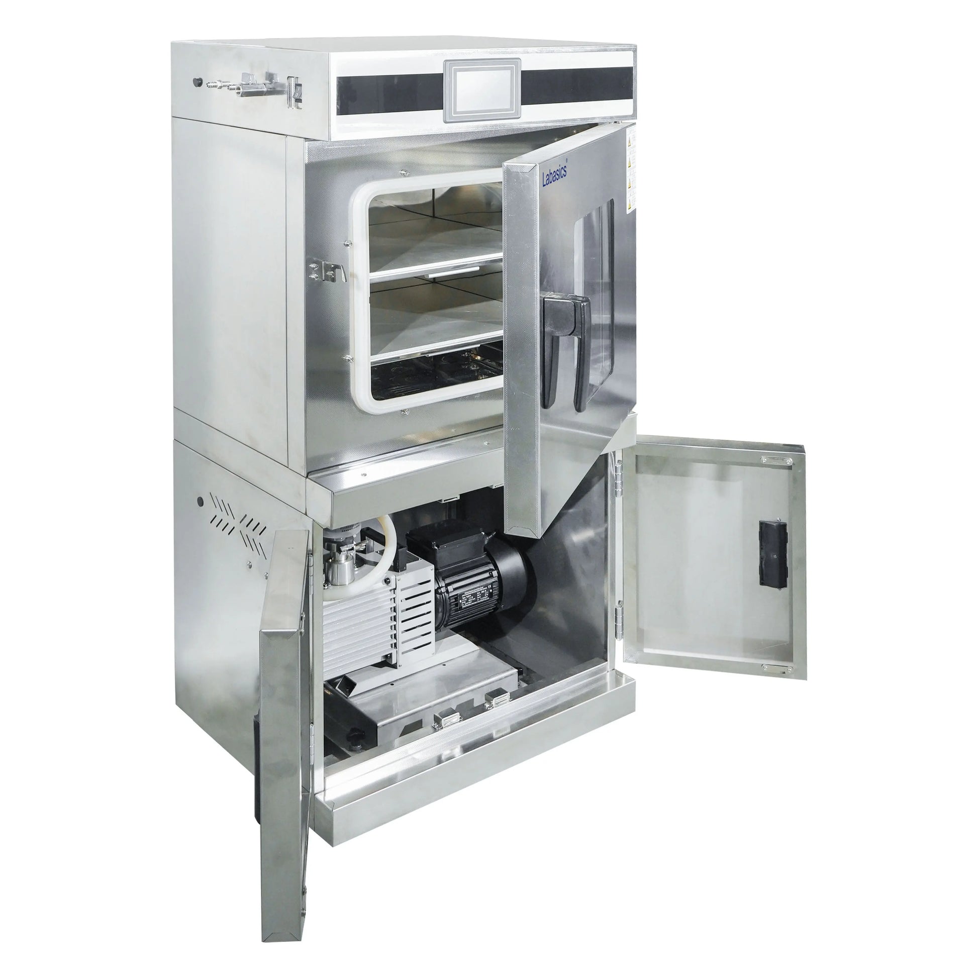 Precision Auto Vacuum Drying Oven, RT+10-250°C, 52- 214.5 L Stainless Steel Vacuum Chamber Labasics