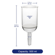 Glass Buchner Filtering Funnel with Fine Frit G3 Labasics