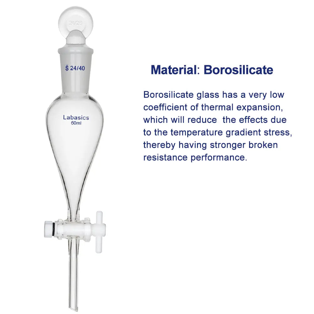 Conical Separatory Funnel, 24/40Joint, 60-2000 mL Labasics