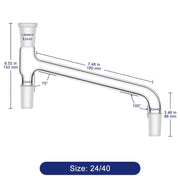 75 Degree Bent Glass Distilling Adapter Labasics