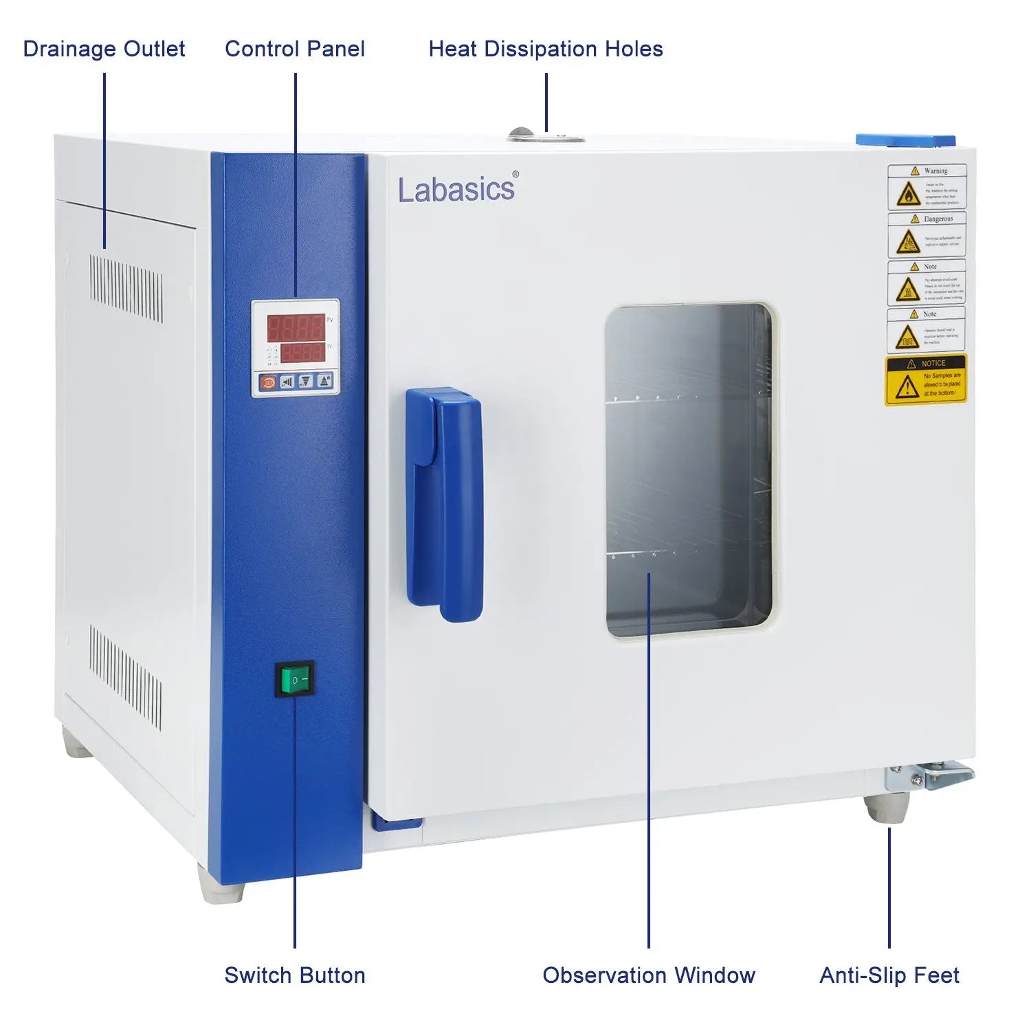 Natural Air Convection Drying Oven, RT+10-250°C, 43-225 L Labasics