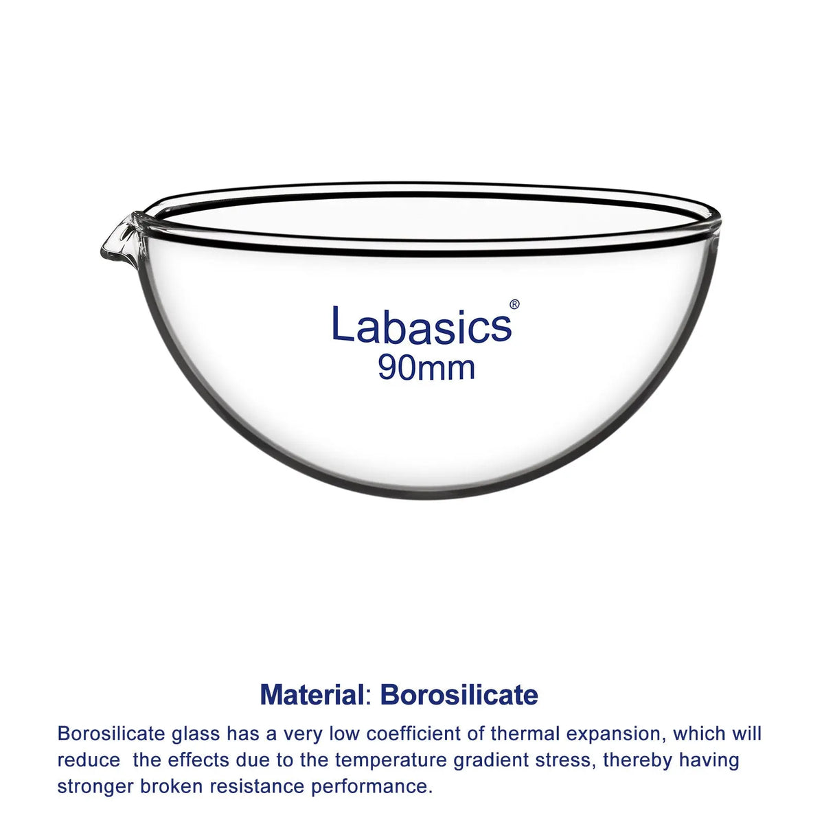 Evaporating Dish, Round Bottom, 60-120 mm Diameter Labasics