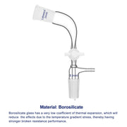 Glass Vacuum Take Off Adapter with PTFE Stopcock, 24/40 Joints, 105 Degree Bent Labasics Shop