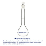 High transparency borosilicate glass material of clear volumetric flask, smooth surface