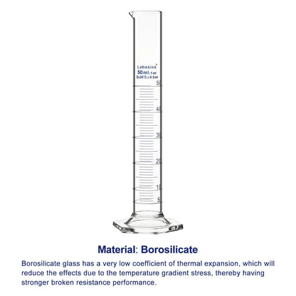 G3.3 borosilicate glass measuring cylinder with heat and corrosion resistance