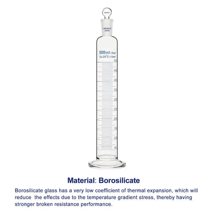 Graduated Cylinder with Stopper, 50-500 mL Labasics