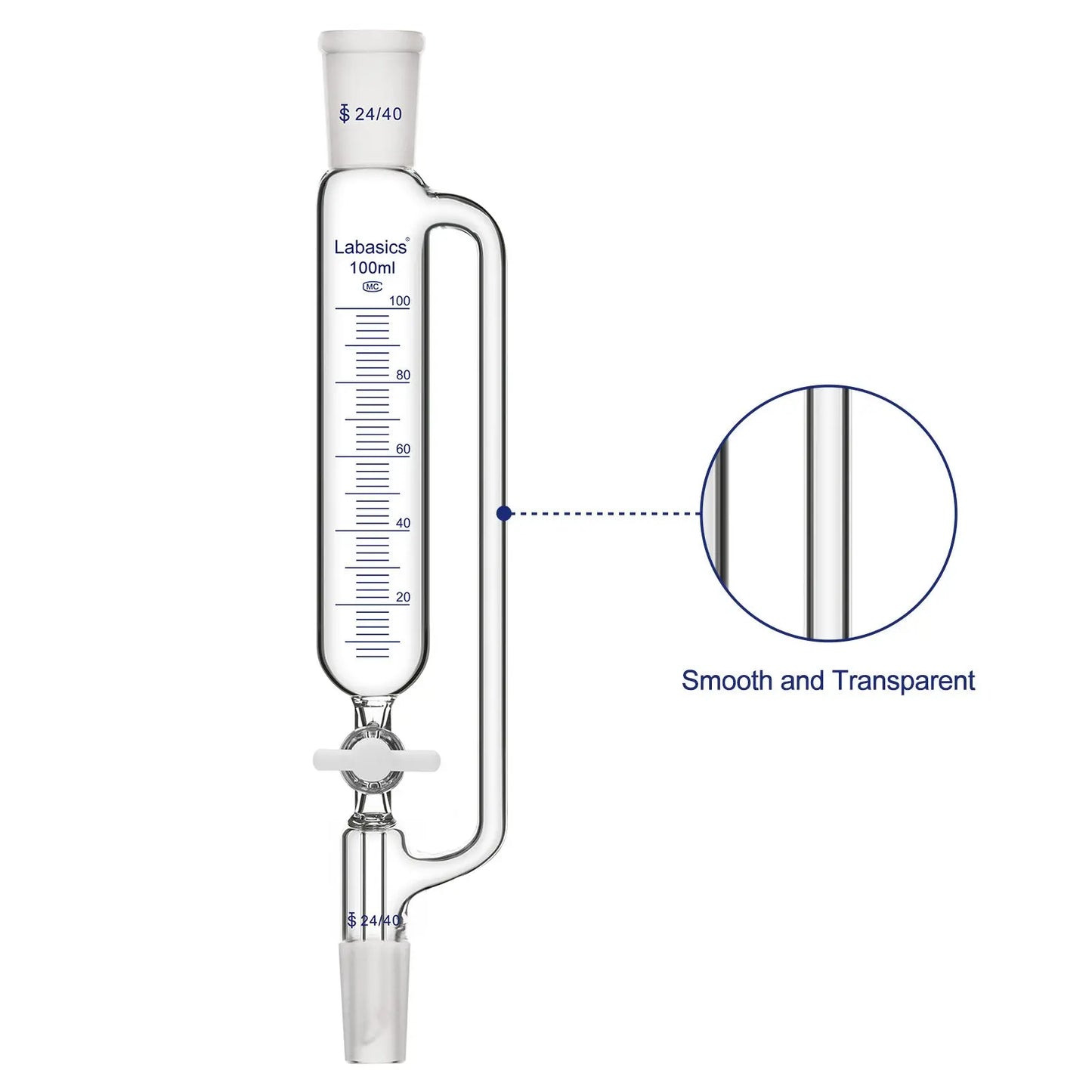 Graduated Pressure Equalizing Addition Funnel, 50-100 mL Labasics