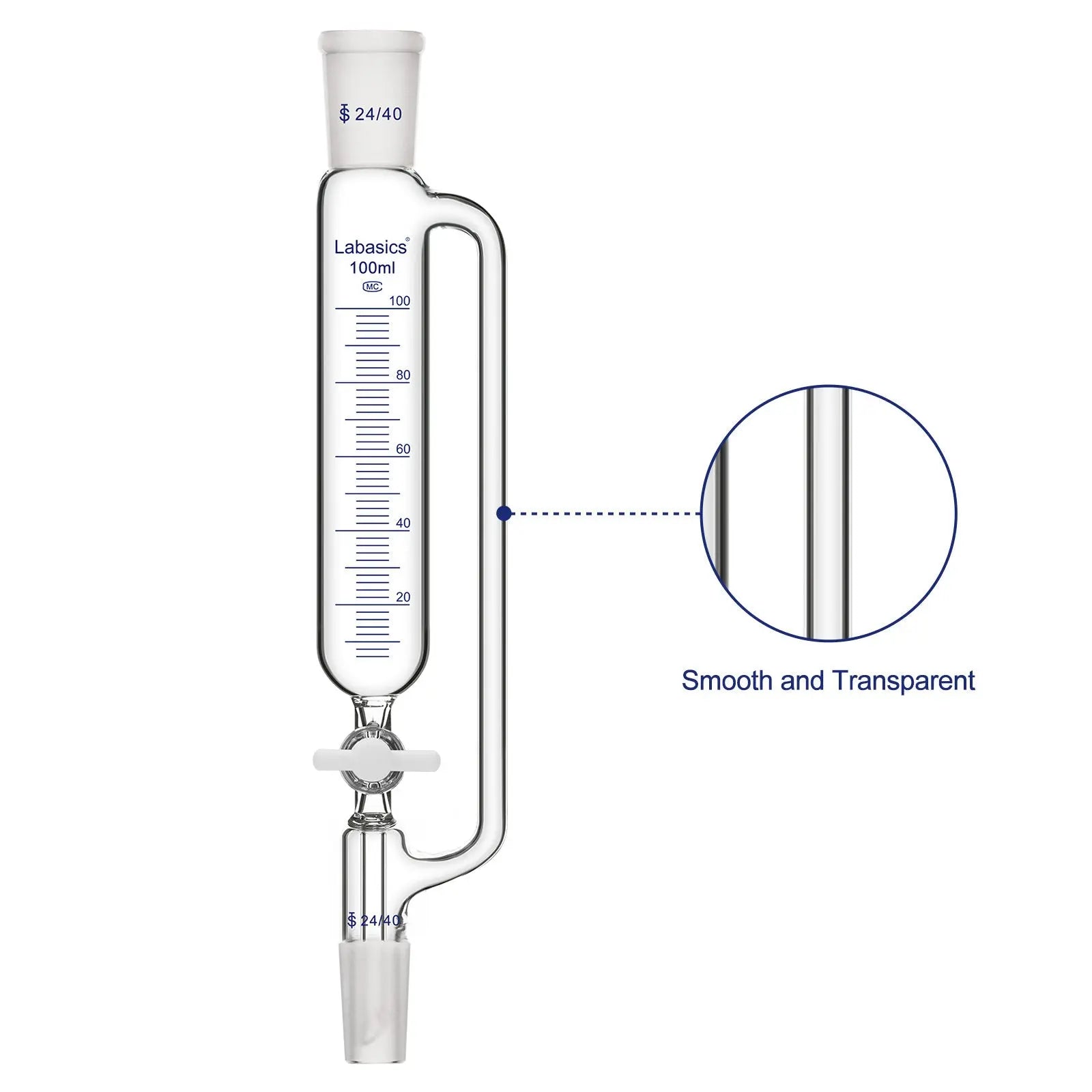 Graduated Pressure Equalizing Addition Funnel, 50-100 mL Labasics