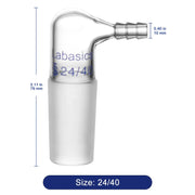 Inlet Adapter with Hose, 90 Degree Vacuum/Gas Bent Labasics