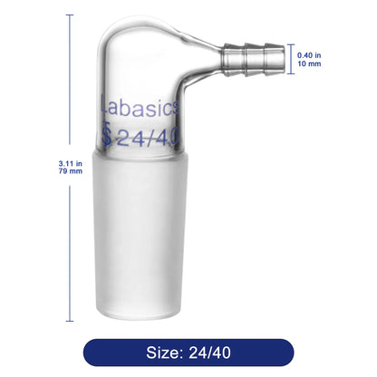 Inlet Adapter with Hose, 90 Degree Vacuum/Gas Bent Labasics