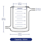 Jacketed Beaker for Thermal Control, 200-300 ml Labasics