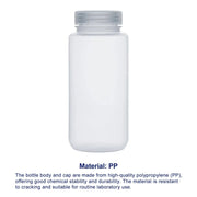 Transparent Media Storage Bottles with Screw Cap, Polypropylene, 500–1000 ml Labasics