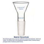 Glass Short Stem Powder Filter Funnel with 24/40 Inner Joint Labasics