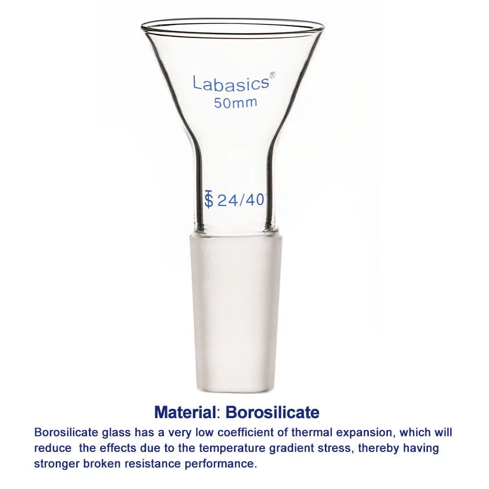 Glass Short Stem Powder Filter Funnel with 24/40 Inner Joint Labasics