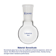 Glass Round Bottom Flask with 24/40 Standard Taper Outer Joint Labasics