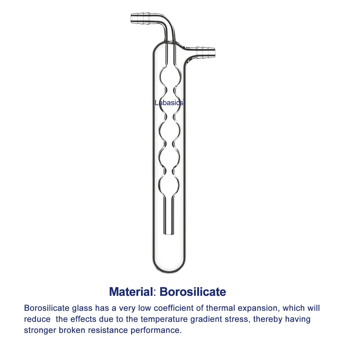 G3.3 borosilicate glass construction of spherical vacuum cold trap bubbler 200 mm length