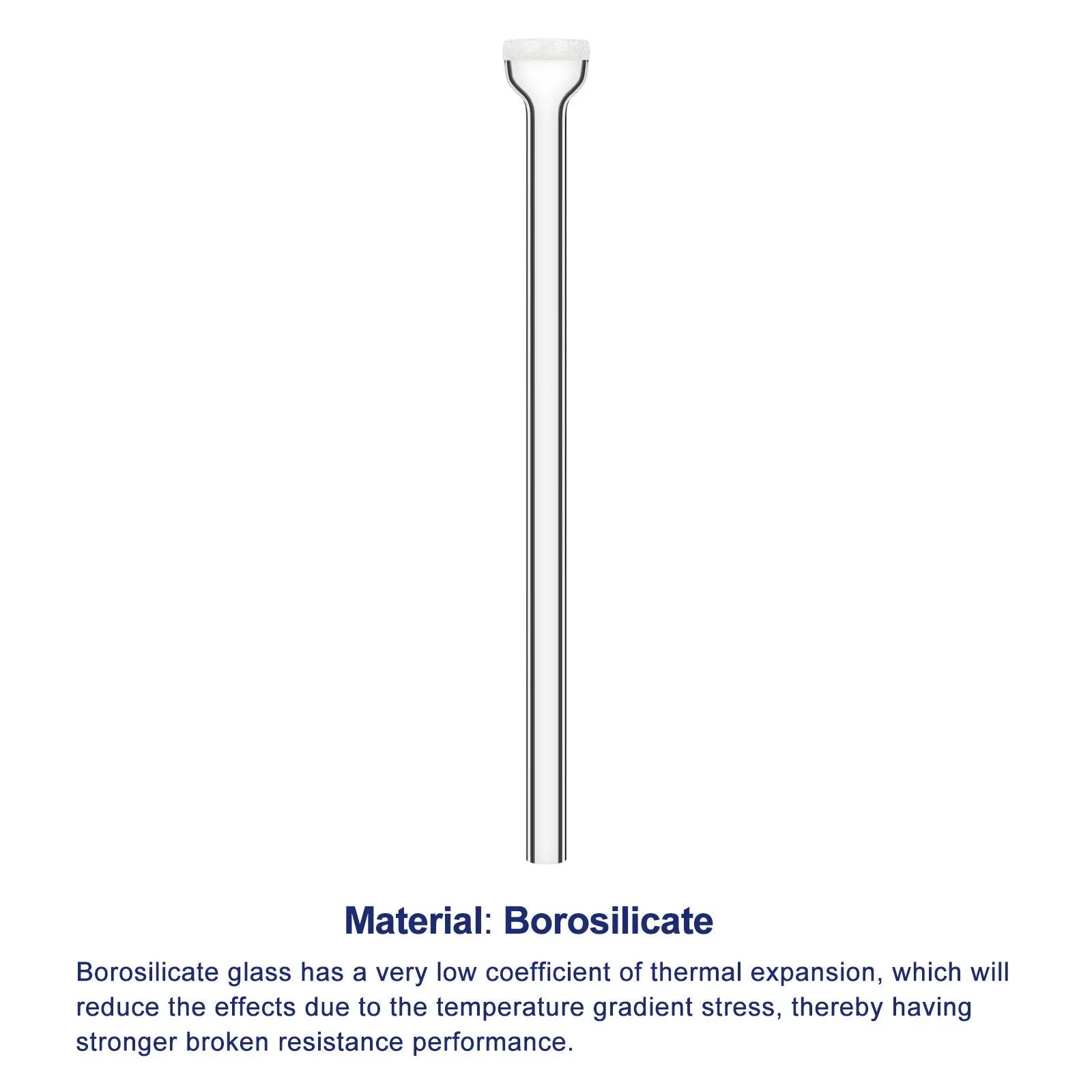 Borosilicate Glass Straight Gas Dispersion Tube with Low Thermal Expansion Material