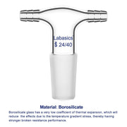 Glass T-Shape Vacuum/Inert Gas Adapter Labasics
