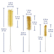 10 Pack Bristle Test Tube Bottle Wash Cleaning Brushes Labasics