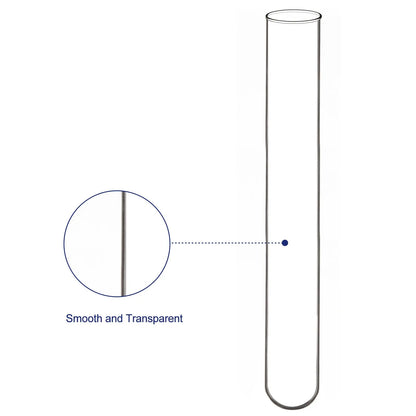 Glass Round Bottom Test Tubes, 20 mm OD X 150 mm Length, 20-50 Packs Labasics