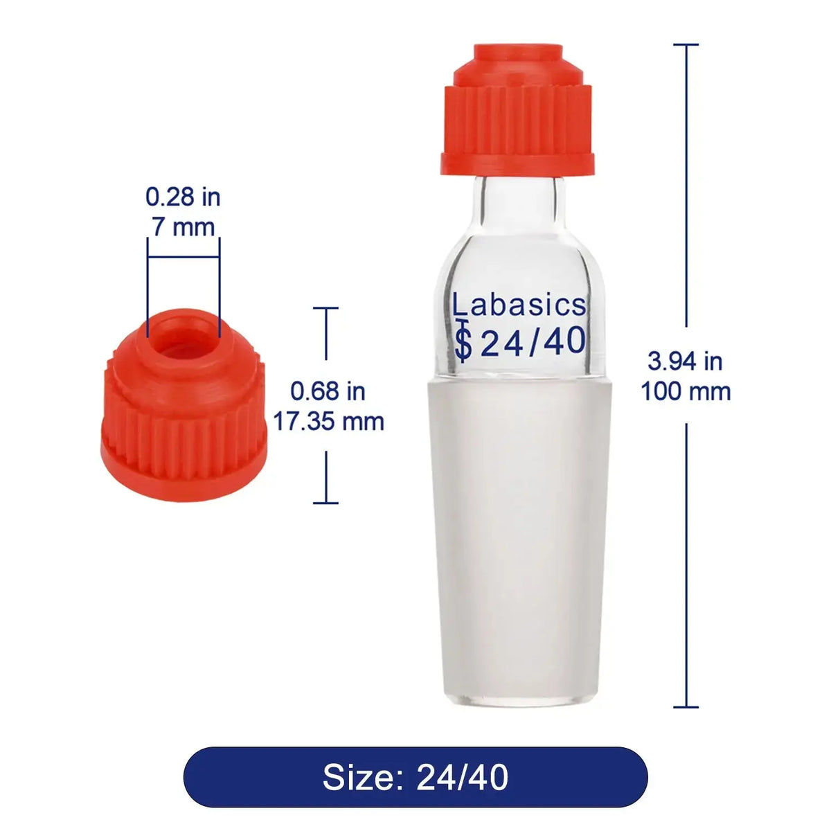 Thermometer Inlet Adapter, 80 mm Height Labasics