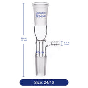 Glass Vacuum Take Off Adapter, Short Stem with 14/20 Joints Labasics