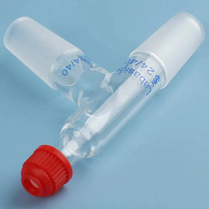 Reusable 3-way thermometer adapter with 24/40 joints for laboratory distillation