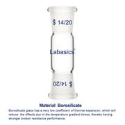 Borosilicate Glass Straight Connecting Adapter Labasics