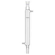 Glass Liebig condenser, 300 mm jacket length, borosilicate construction, 24/40 joint, used for vapor condensation in lab distillation